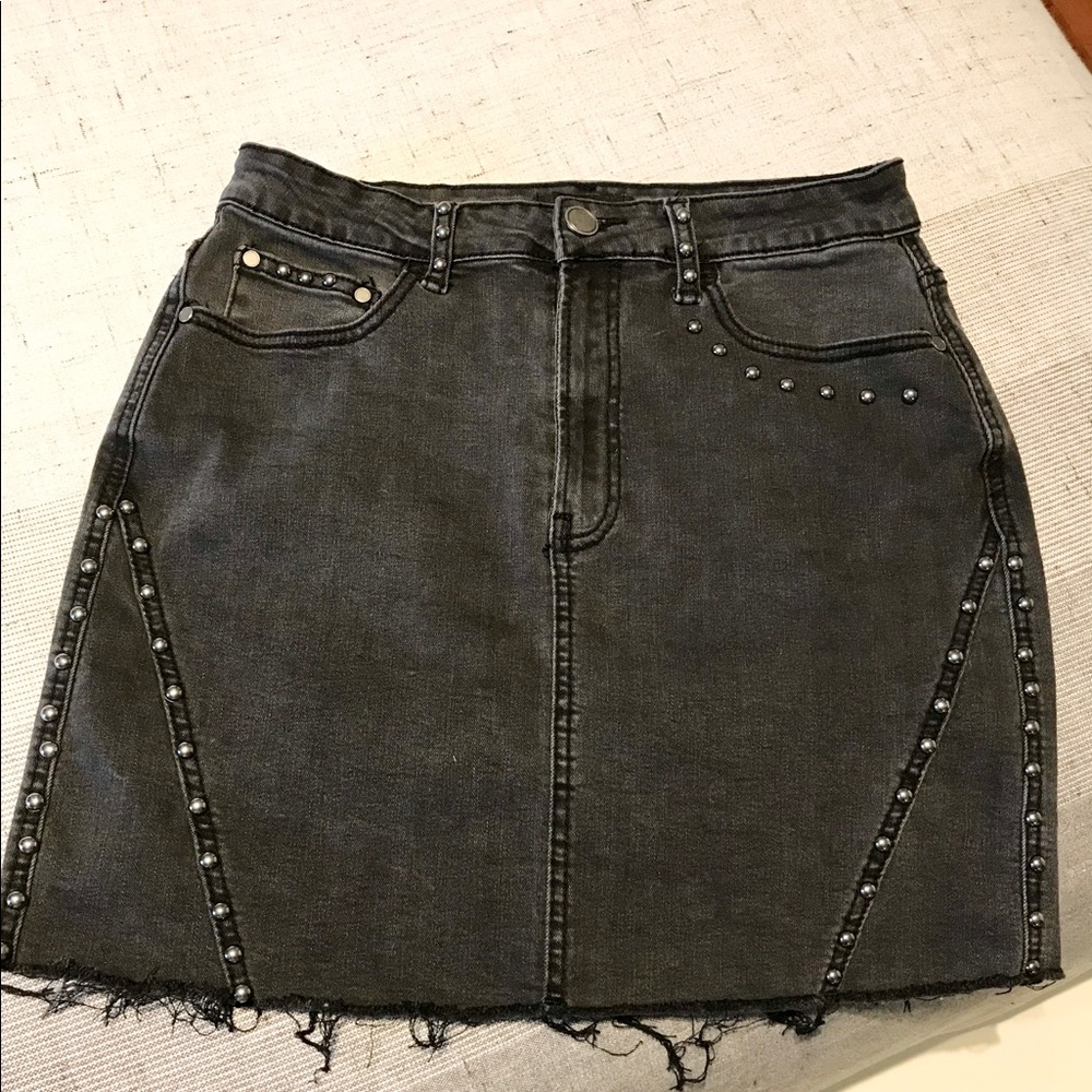 Forever 21 Studded Denim Skirt